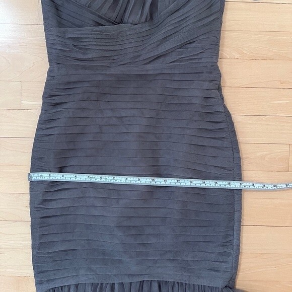 Amsale One-Shoulder Draped Tulle Mermaid Gown 4 - Picture 12 of 15